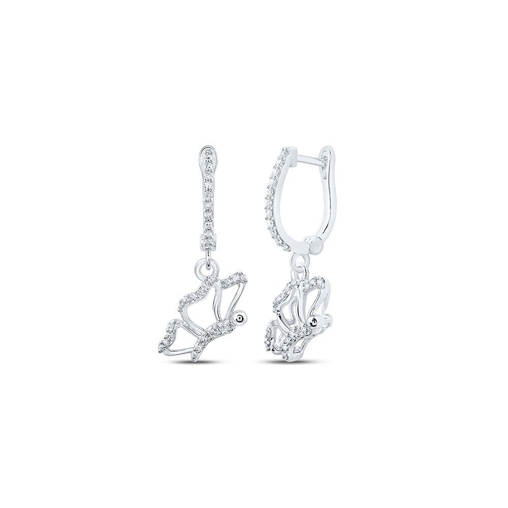 Whimsical Wings Diamond Dangle Earrings - Splendid Jewellery