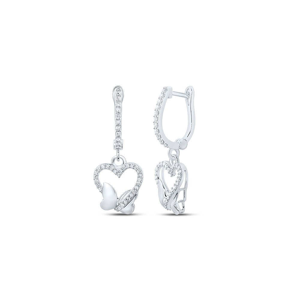 Whimsical Wings Diamond Dangle Earrings - Splendid Jewellery