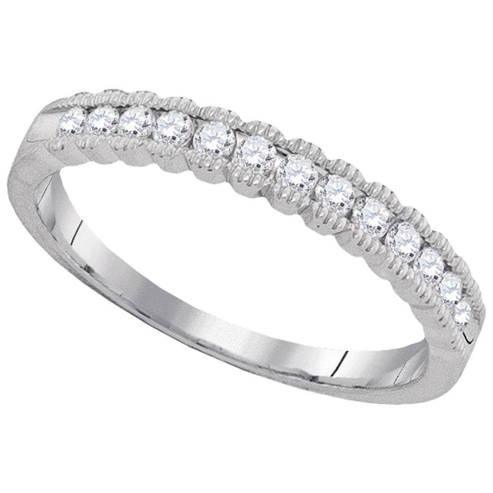 10kt White Gold Sparkling Diamond Band | Splendid Jewellery - Splendid Jewellery
