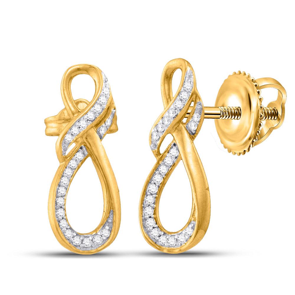 10kt Yellow Gold Radiant Diamond Earrings - Timeless Elegance and Sparkling Brilliance - Splendid Jewellery