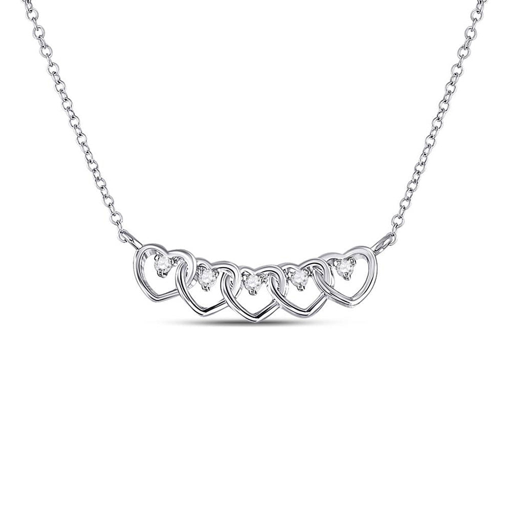 14kt White Gold Diamond Heart Pendant Necklace - Timeless Elegance - Splendid Jewellery