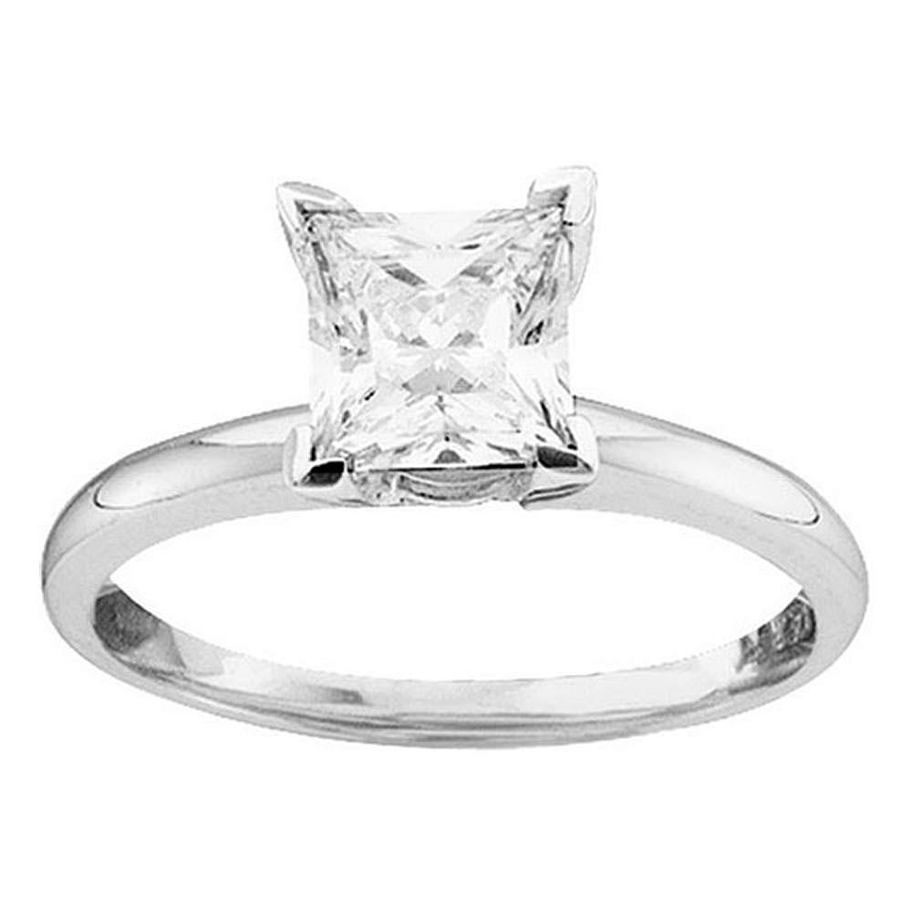 14kt White Gold Princess Diamond Solitaire Bridal Wedding Ring 7/8 Cttw | Splendid Jewellery - Splendid Jewellery