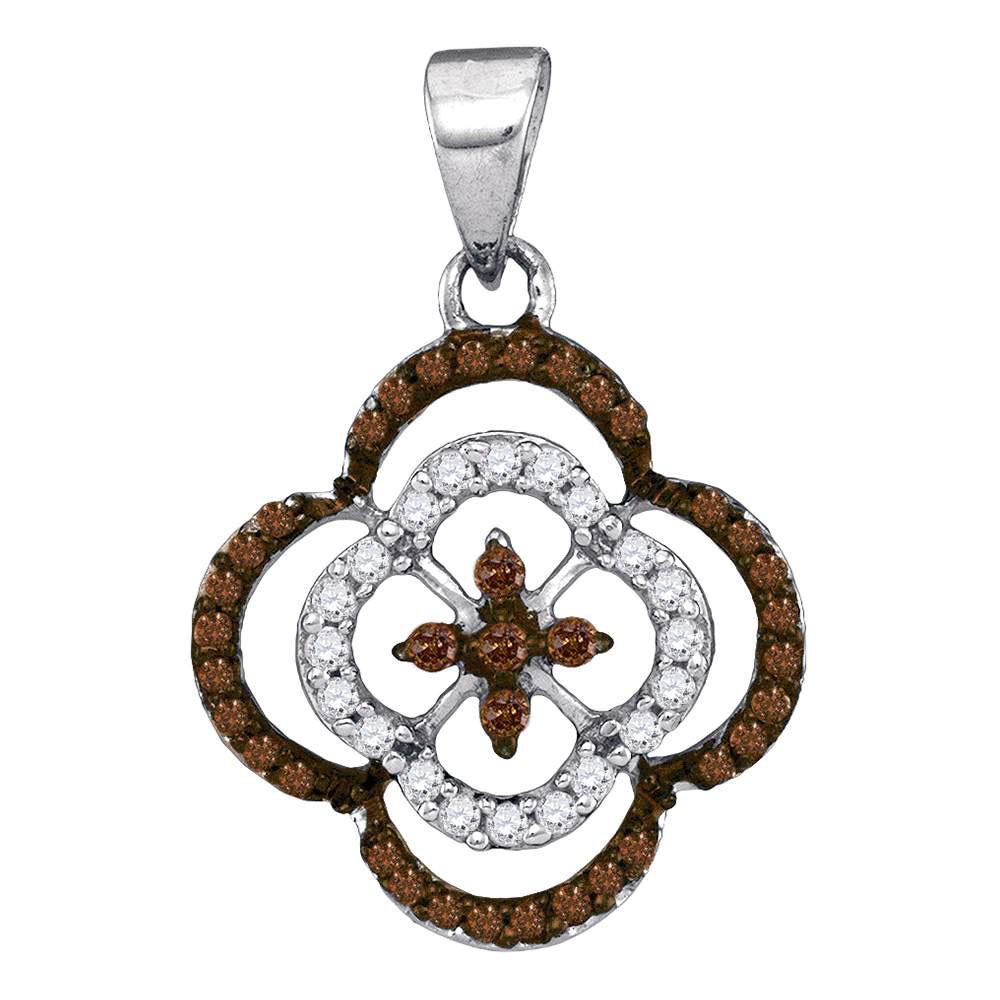 Brown Diamond Quatrefoil Cluster Pendant - A Captivating Symbol of Elegance and Romance - Splendid Jewellery