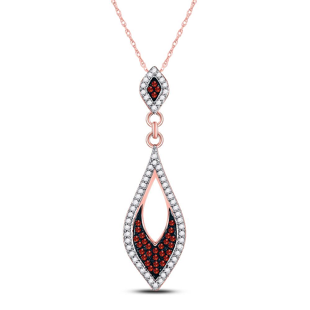 Captivating Rose Gold Red Diamond Pendant - Splendid Jewellery