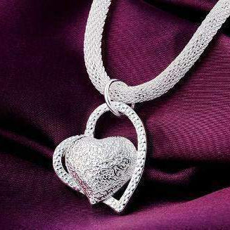 Charming Heart Pendant Necklace - Silver Jewellery for Women - Gift for Her - Splendid Jewellery