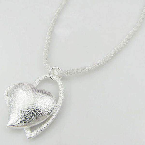 Charming Heart Pendant Necklace - Silver Jewellery for Women - Gift for Her - Splendid Jewellery