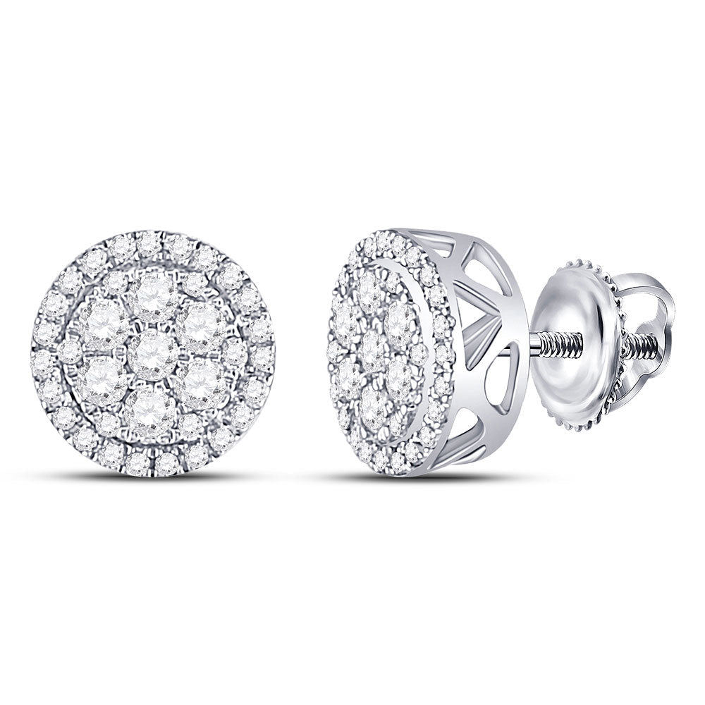 Dazzling Blossom Diamond Cluster Earrings - Splendid Jewellery