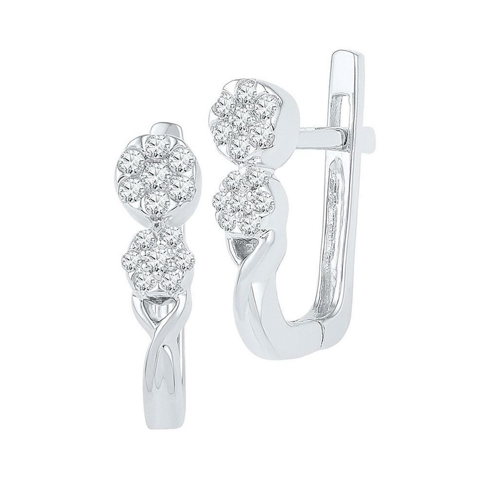 Dazzling Diamond Blossom Hoop Earrings - Splendid Jewellery