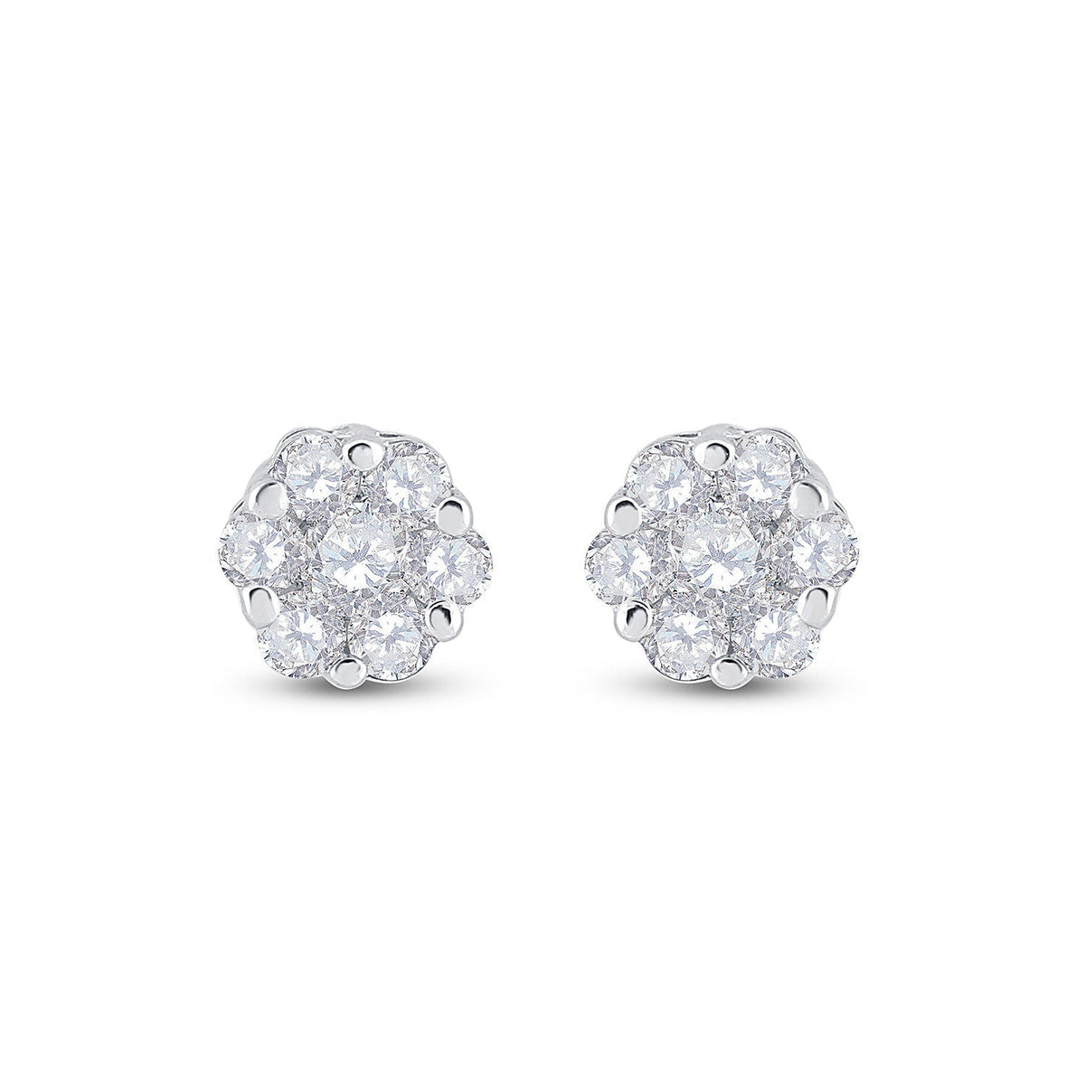 Dazzling Diamond Brilliance Cluster Earrings - Splendid Jewellery