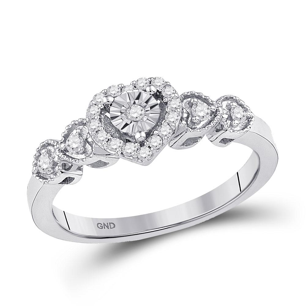 Dazzling Love Diamond Heart Ring - Splendid Jewellery