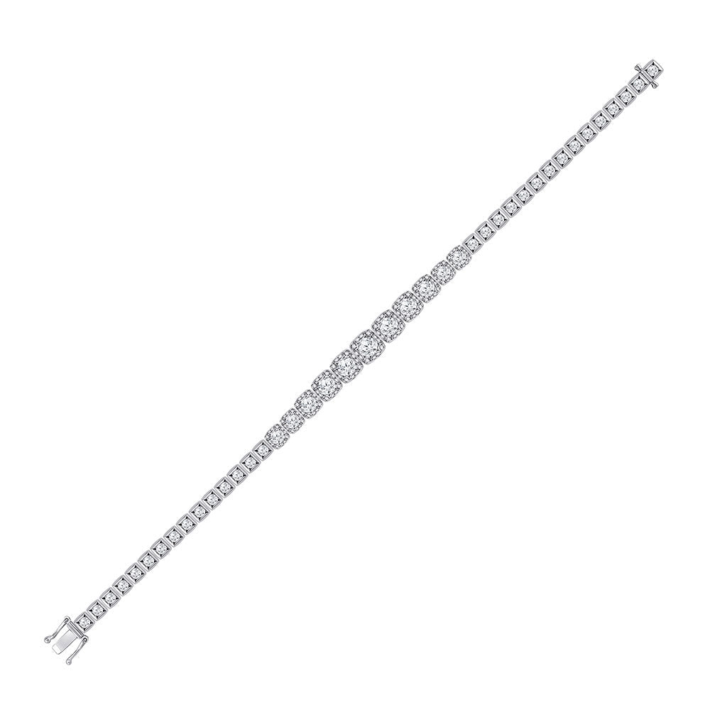 Elegant 14kt White Gold Diamond Tennis Bracelet - 3 - 3/4 Carat Total Weight - Splendid Jewellery