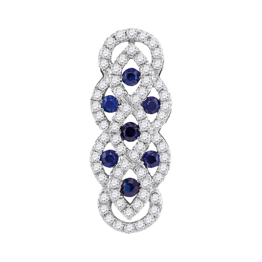 Enchanting Blue Sapphire Diamond Woven Pendant - Splendid Jewellery
