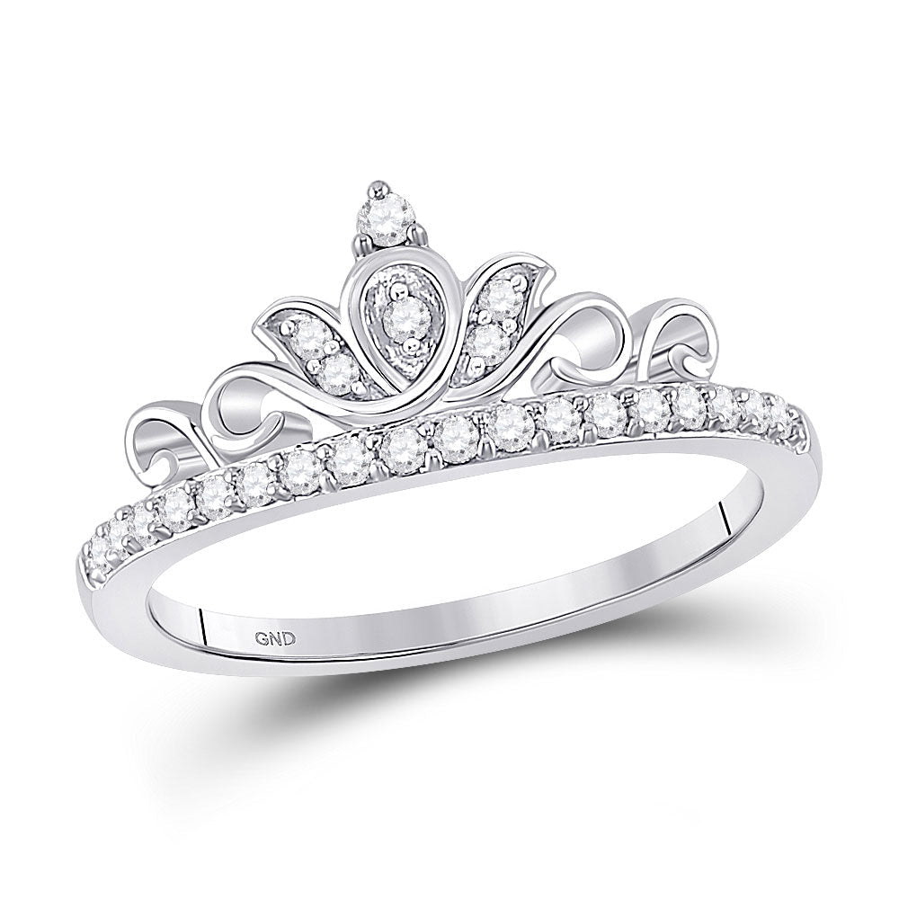 Enchanting Crown Tiara Diamond Fashion Ring - Splendid Jewellery