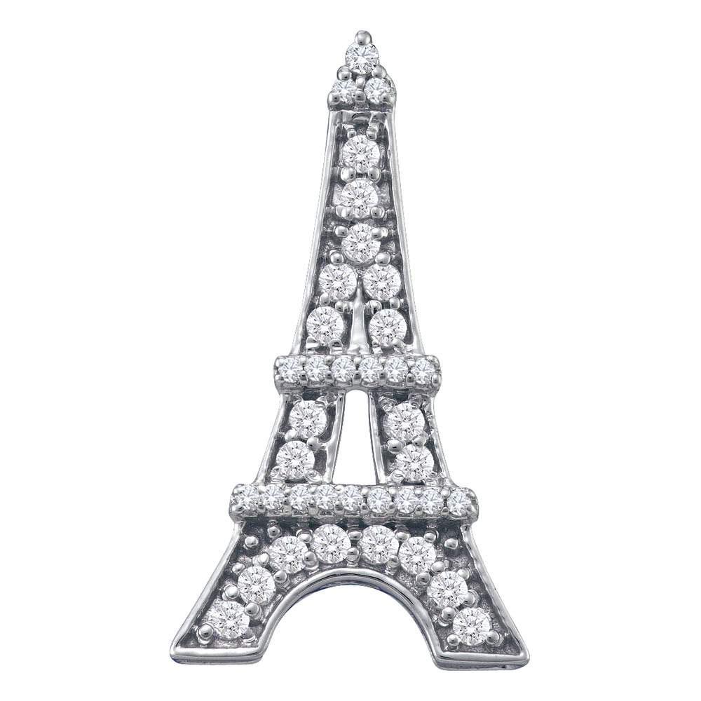 Enchanting Eiffel Tower Diamond Pendant - Splendid Jewellery