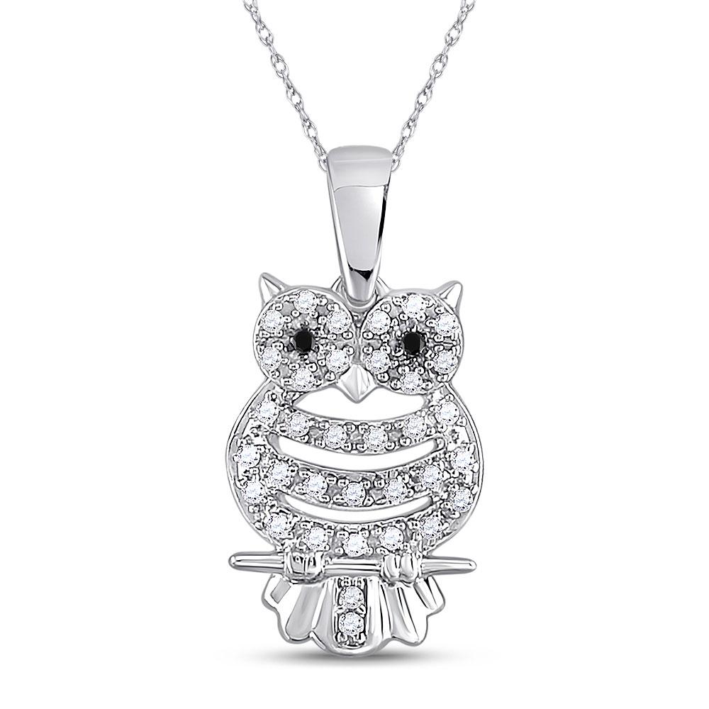 Enchanting Night Owl Diamond Pendant - Splendid Jewellery