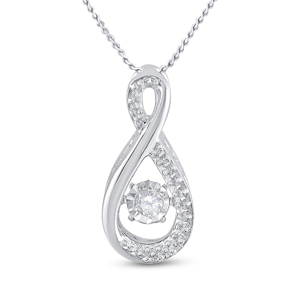 Enchanting Sparkle Teardrop Diamond Pendant | 10kt White Gold 1/20 Cttw | Splendid Jewellery - Splendid Jewellery