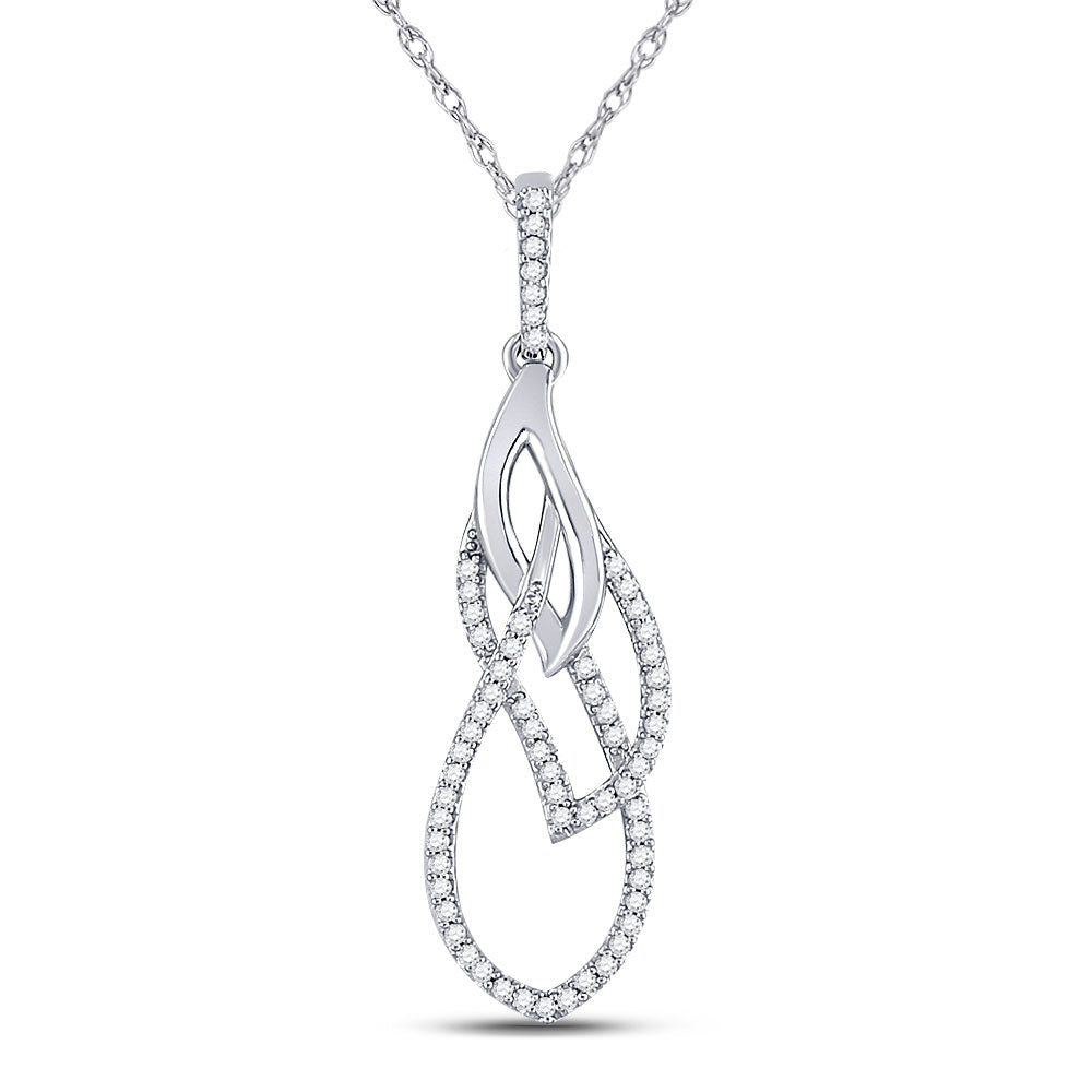 Enchanting White Gold Diamond Pendant - A Timeless Symbol of Elegance and Romance - Splendid Jewellery