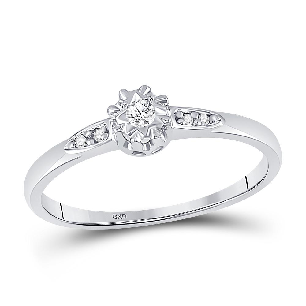 Eternal Love 10kt White Gold Diamond Solitaire Bridal Wedding Ring - Splendid Jewellery