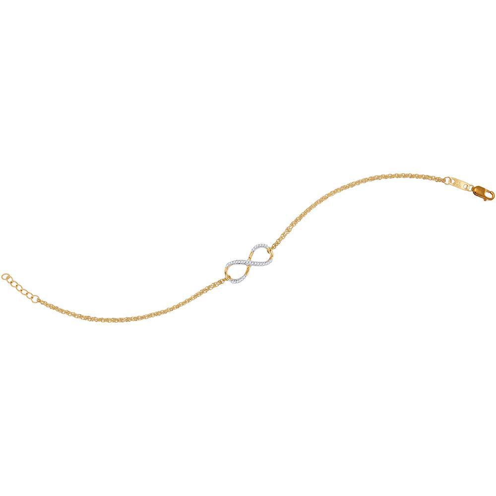Eternal Love 10kt Yellow Gold Diamond Infinity Bracelet - Splendid Jewellery