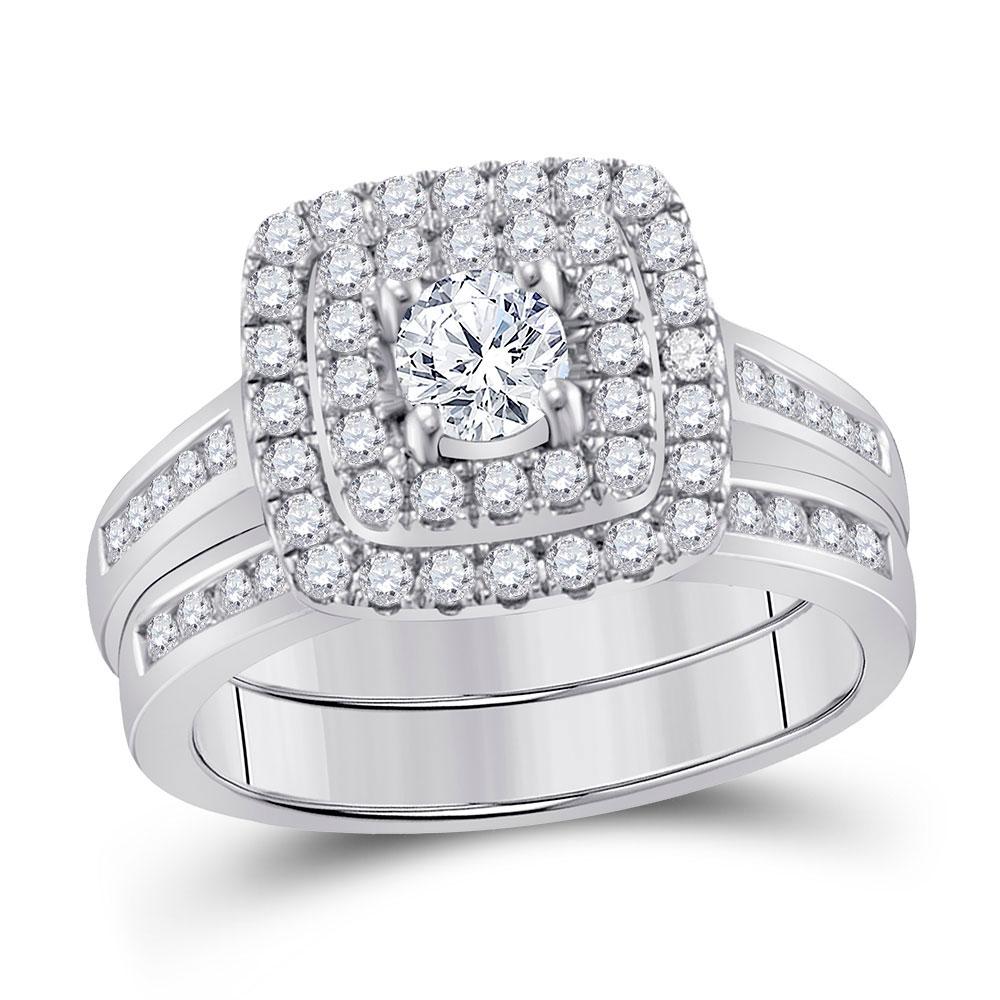 Eternal Love 14kt White Gold Diamond Bridal Wedding Ring Set - Splendid Jewellery