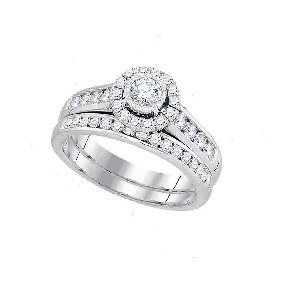 Eternal Love 14kt White Gold Diamond Bridal Wedding Ring Set - Splendid Jewellery