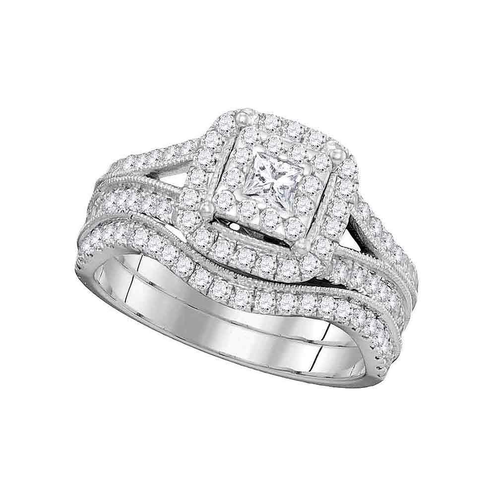 Eternal Love Princess Diamond Bridal Wedding Ring Band Set - Splendid Jewellery