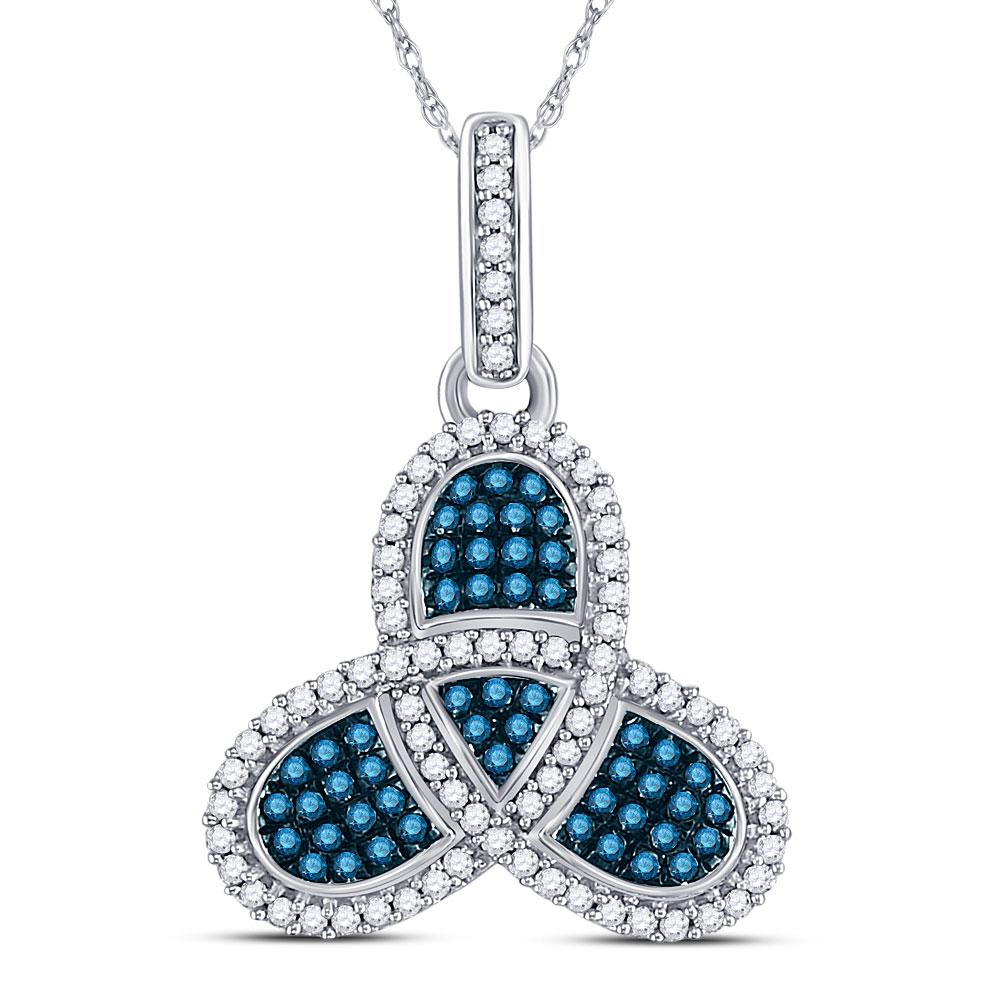 Ethereal Blue Diamond Triquetra Pendant - Splendid Jewellery