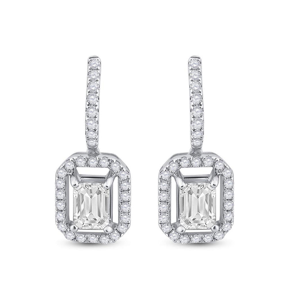 Exquisite Emerald Brilliance Dangle Earrings - Splendid Jewellery