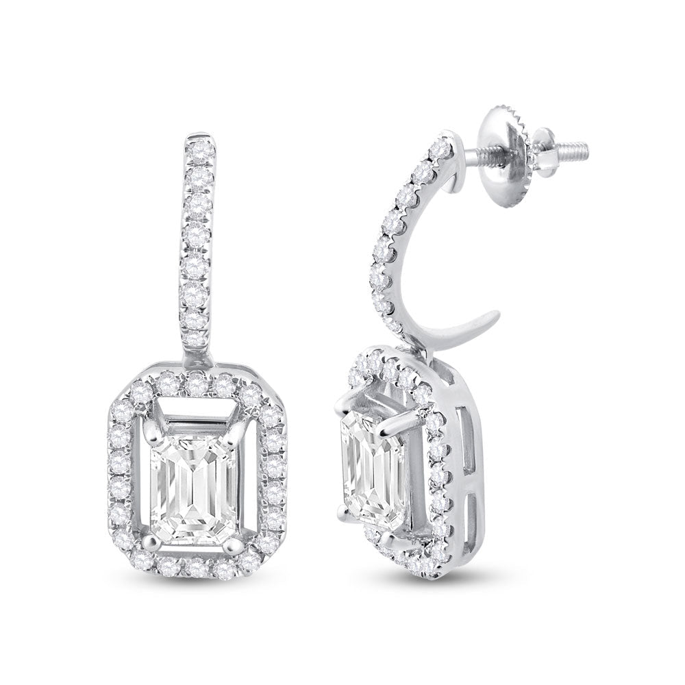 Exquisite Emerald Brilliance Dangle Earrings - Splendid Jewellery