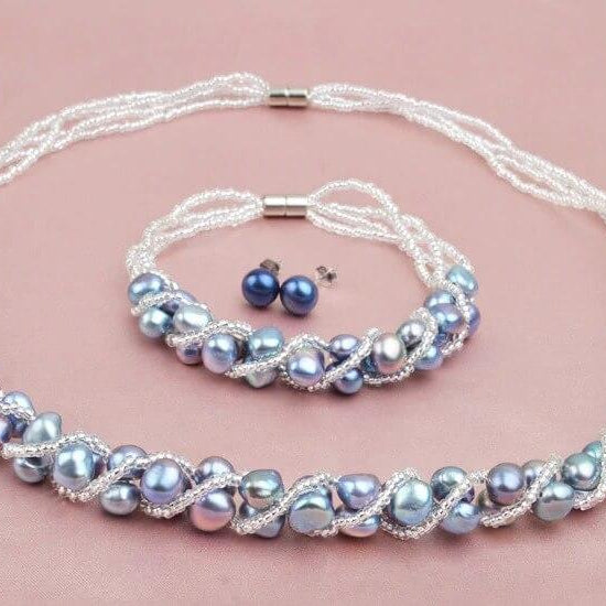 Genuine Freshwater Pearls Jewellery Set - Splendid Jewellery