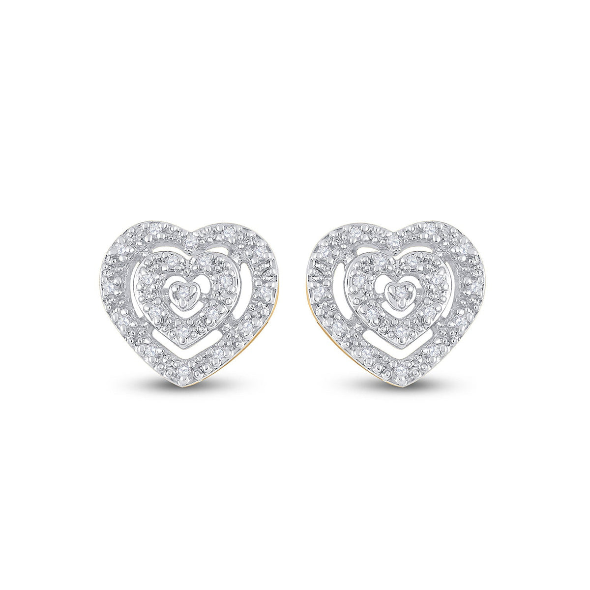 Heart of Gold Diamond Earrings - Splendid Jewellery
