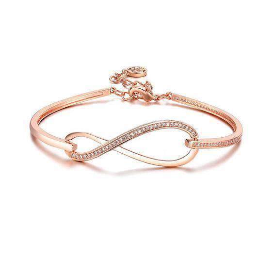 Infinity Rose Gold Bracelet - Splendid Jewellery