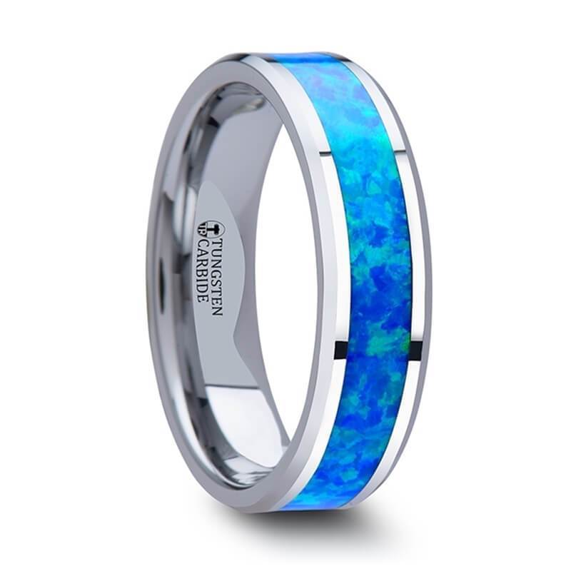 Iridescent Tungsten Wedding Band For Togetherness - Splendid Jewellery