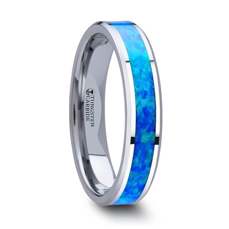 Iridescent Tungsten Wedding Band For Togetherness - Splendid Jewellery