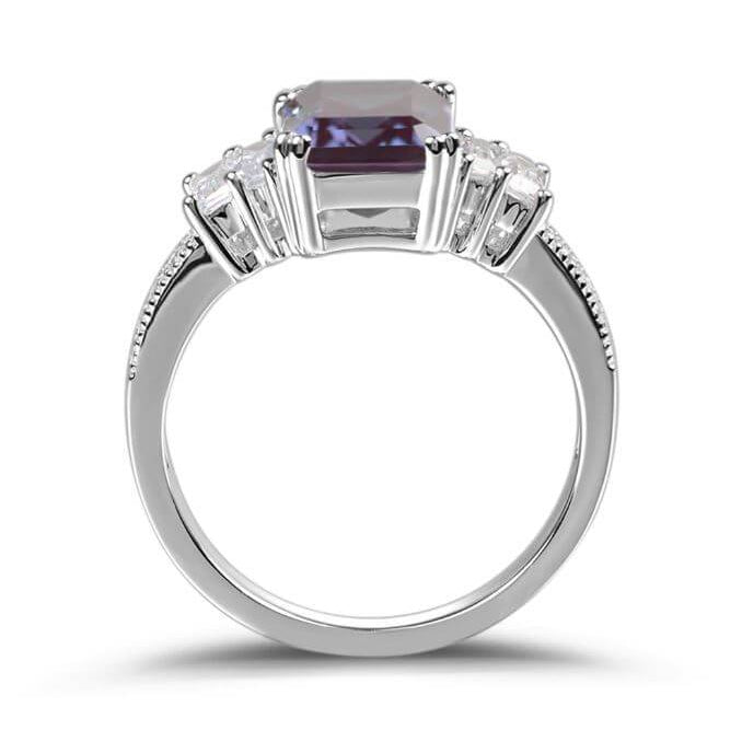 Lab Alexandrite june birthstone as engagement ring - Splendid Jewellery