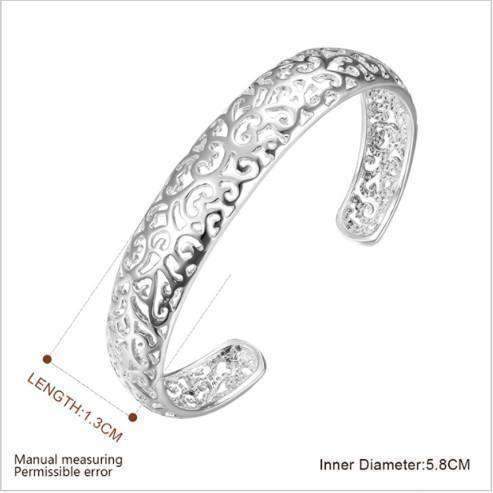 Luscious Silver Bangle Bracelet - Gift for Her - Splendid Jewellery