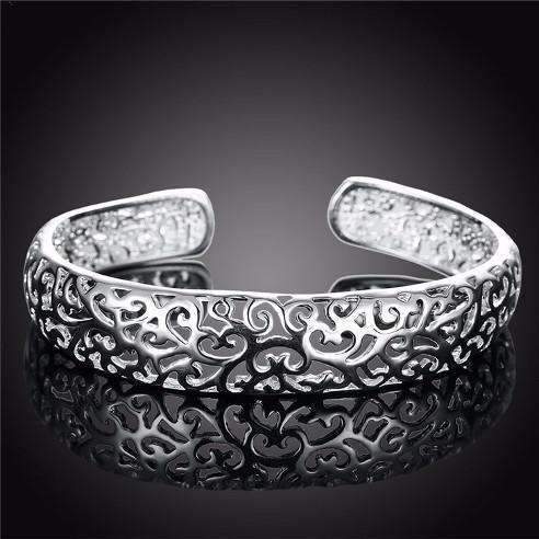 Luscious Silver Bangle Bracelet - Gift for Her - Splendid Jewellery