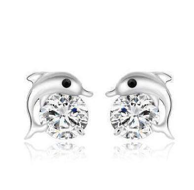 Magnetic Stud Earrings With Cubic Zirconia - Silver Jewellery - Buy Now - Splendid Jewellery