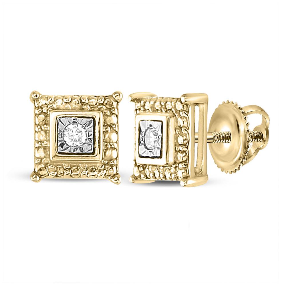 Radiant Glow Diamond Square Stud Earrings - Splendid Jewellery