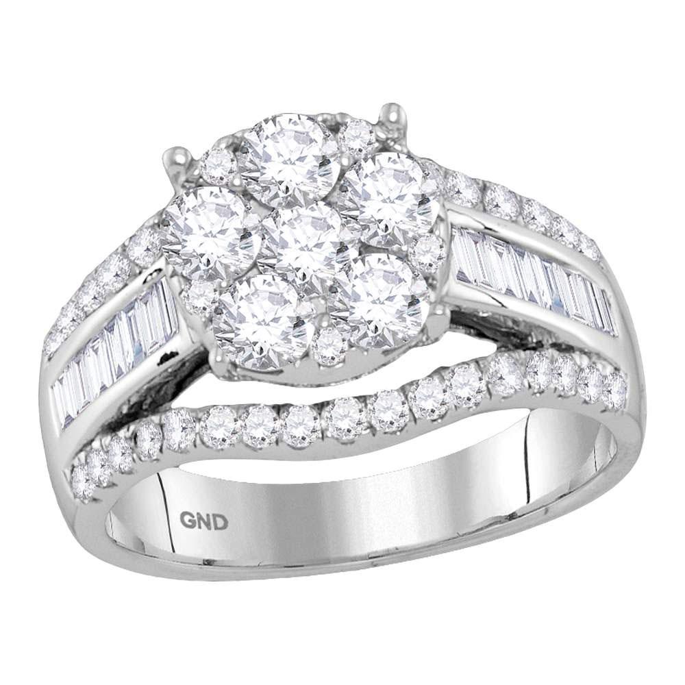 Radiant Love | 14kt White Gold Diamond Splendor Bridal Wedding Engagement Ring 1 - 7/8 Cttw - Splendid Jewellery