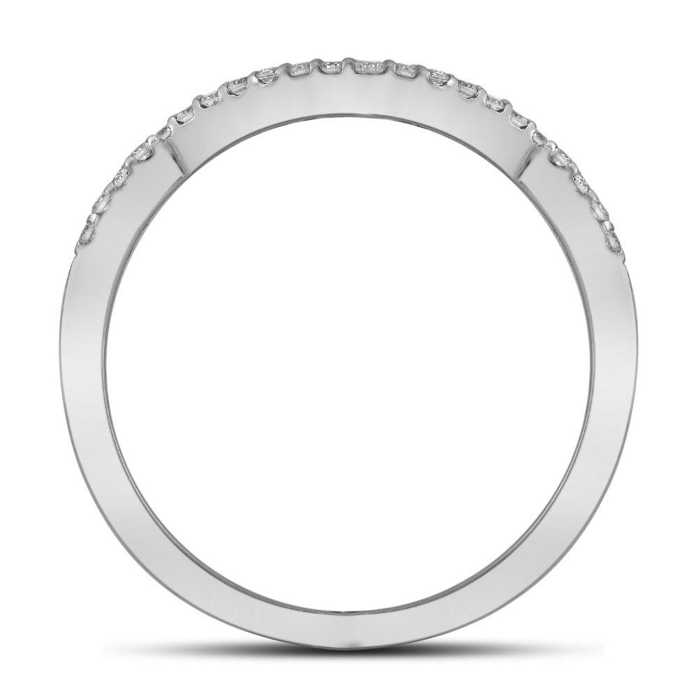Radiant Love 14kt White Gold Princess Diamond Bridal Wedding Ring Band Set - Splendid Jewellery