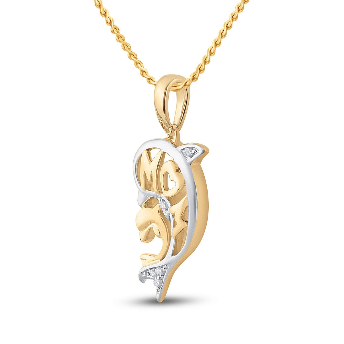 Radiant Love Diamond Dolphin Pendant - Splendid Jewellery