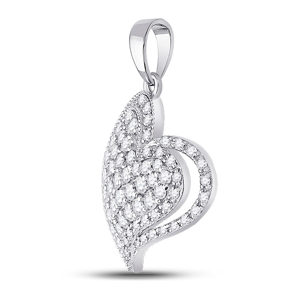 Radiant Love Diamond Heart Pendant | 14kt White Gold 5/8 Cttw | Splendid Jewellery - Splendid Jewellery