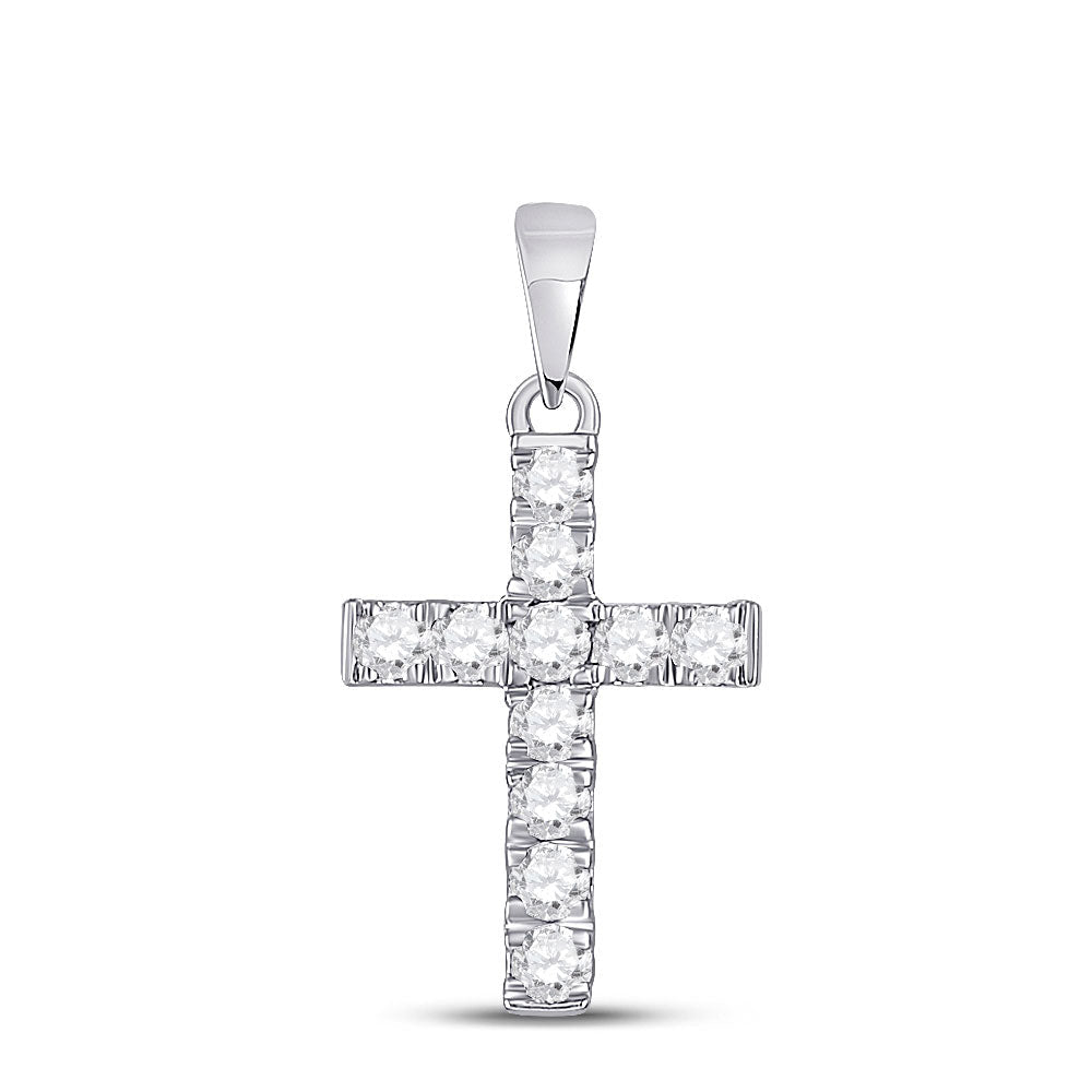 Radiant White Gold Diamond Cross Pendant: A Timeless Symbol of Faith and Elegance - Splendid Jewellery