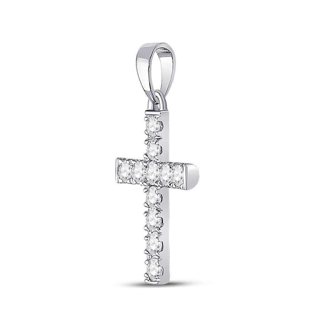 Radiant White Gold Diamond Cross Pendant: A Timeless Symbol of Faith and Elegance - Splendid Jewellery