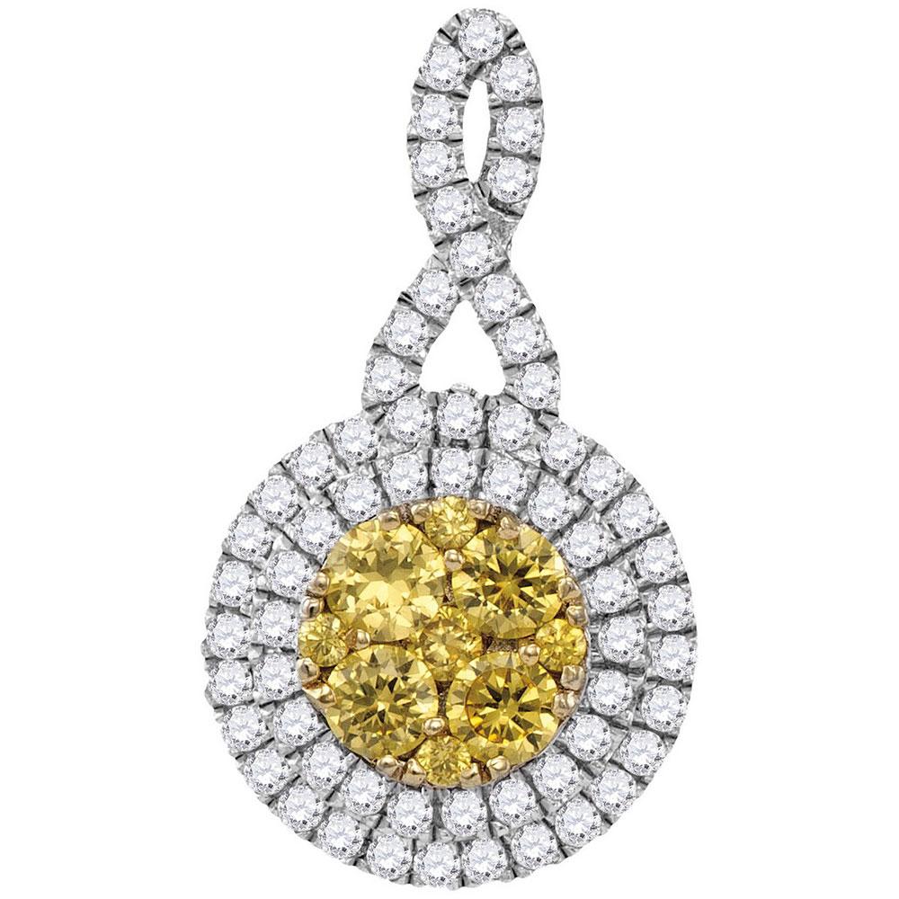 Radiant Yellow Diamond Concentric Circle Pendant - Splendid Jewellery