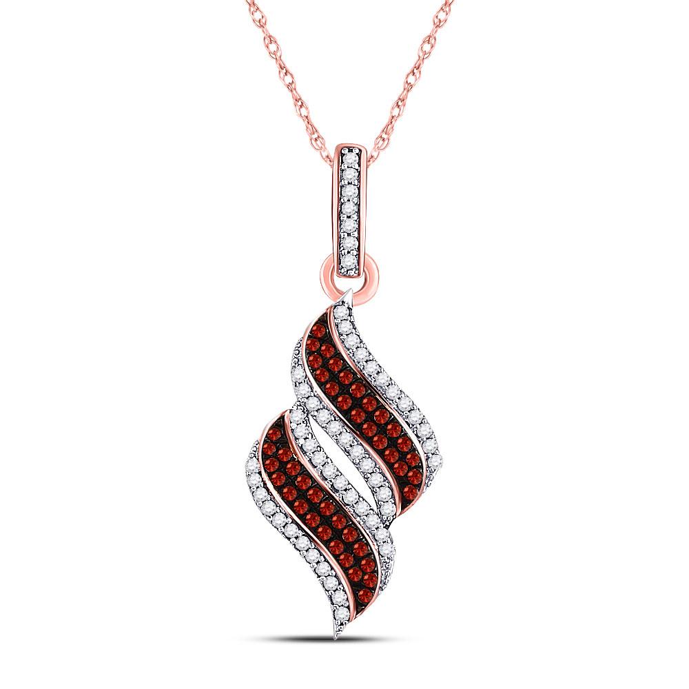 Romantic Rose Gold Diamond Cascade Pendant - Splendid Jewellery