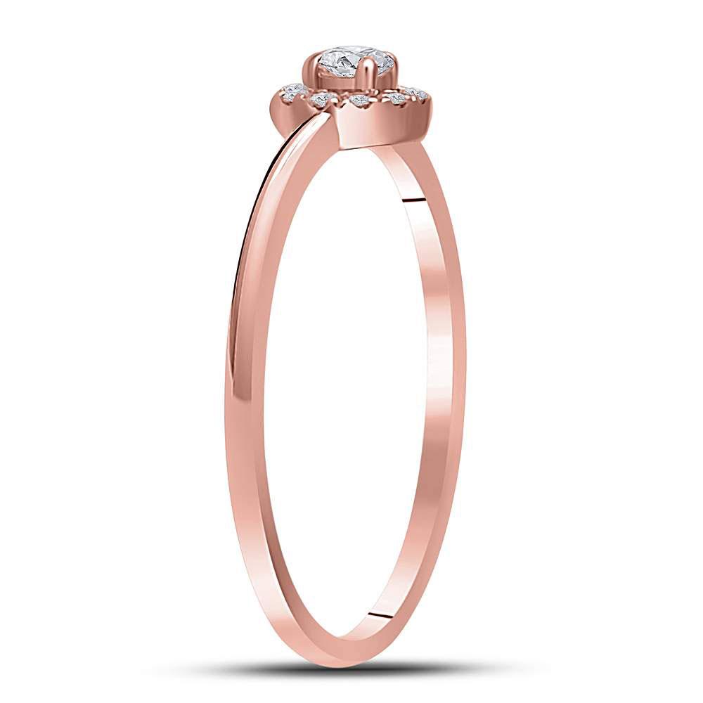 Rose Gold Diamond Elegance Stackable Band Ring - Splendid Jewellery