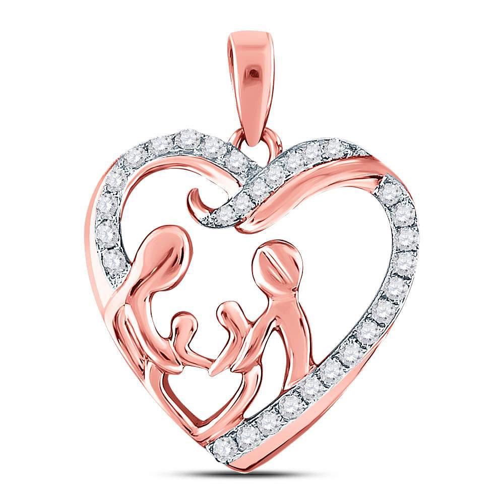 Rose Gold Heart of Love Diamond Pendant | 1/4 Cttw | Splendid Jewellery - Splendid Jewellery