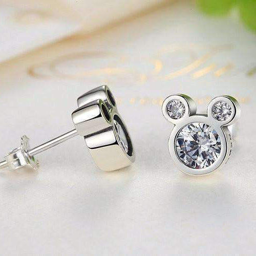 Sparkling Stud Earrings With Cubic Zirconia Crystal - Silver Jewellery - Best Gift for Her - Splendid Jewellery